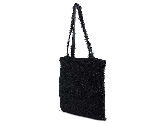 Tote Robot in tweed con decorazioni in resina nera Chanel Large Nero - vista 2