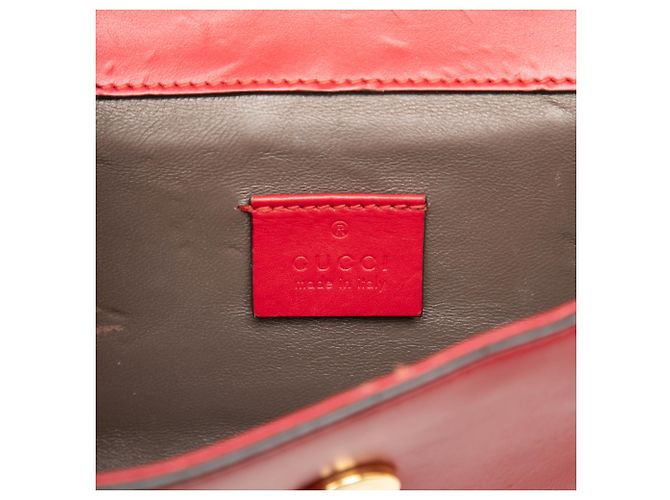 Borsa Zumi Mini in pelle di vitello rossa Gucci Rosso - vista 5