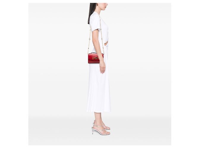 Borsa Zumi Mini in pelle di vitello rossa Gucci Rosso - vista 8