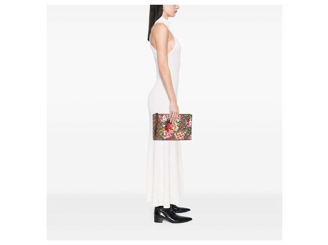 Clutch Gucci Beige GG Supreme Blooms - vista 6