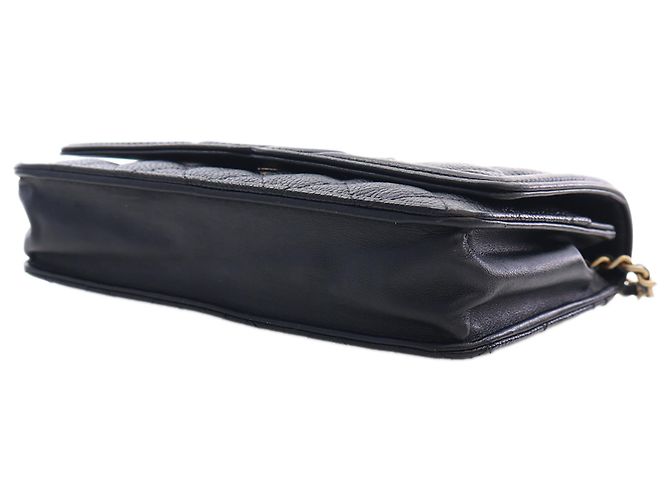 Wallet On Chain Portafoglio con Catena Chanel Black Caviar CC Filigree Nero - vista 6
