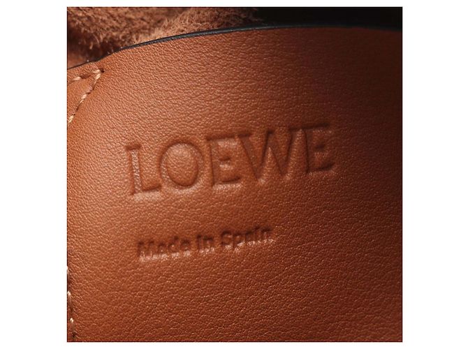 LOEWE Anagram Leder Shopper Rucksack Braun - Ansicht 4