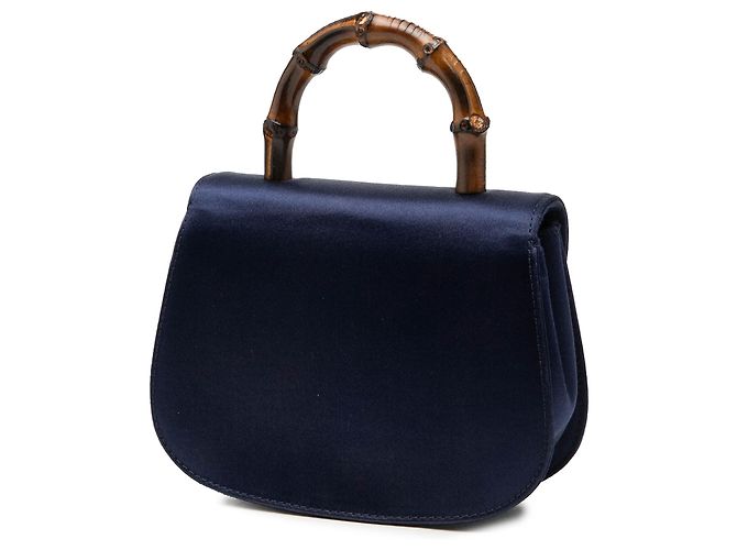 Gucci Blue Mini Satin Bamboo Night - vista 2