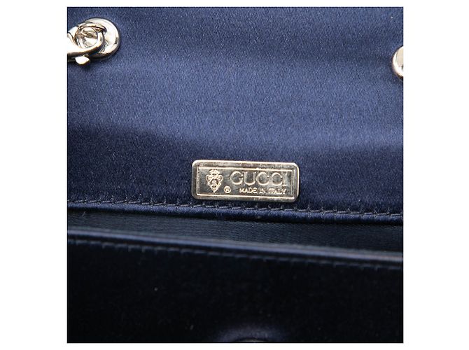 Gucci Blue Mini Satin Bamboo Night - vista 5