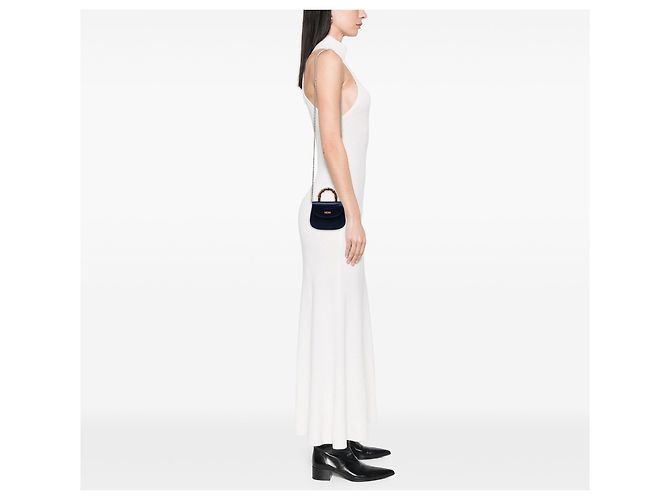 Gucci Blue Mini Satin Bamboo Night - vista 6