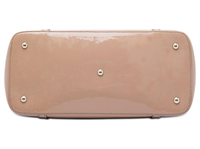Borsa Gucci Beige Large Microguccissima Patent Nice Dome - vista 3