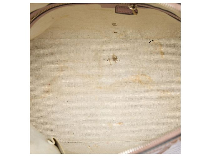 Borsa Gucci Beige Large Microguccissima Patent Nice Dome - vista 4