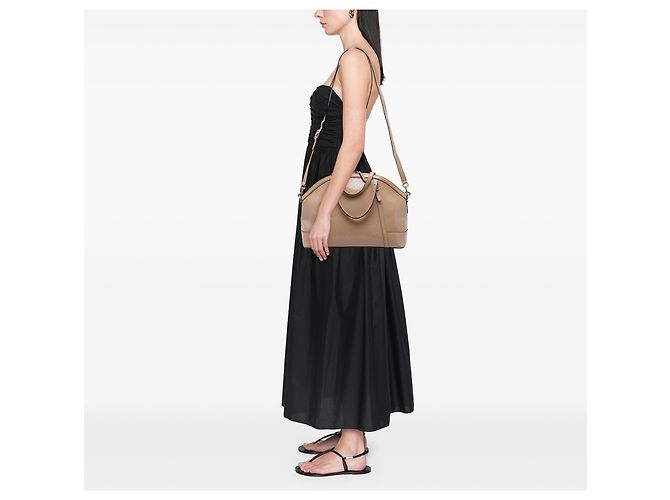 Borsa Gucci Beige Large Microguccissima Patent Nice Dome - vista 6