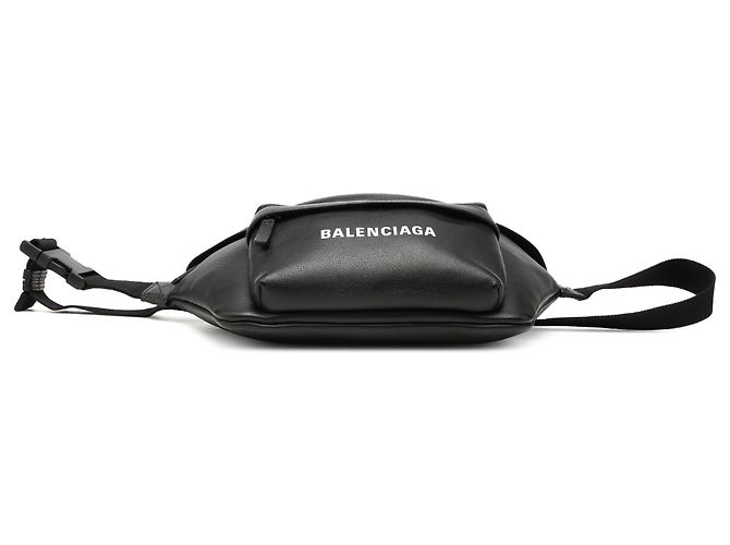 Borsa a tracolla Balenciaga Black Leather Everyday Belt Bag XS Nero - vista 3