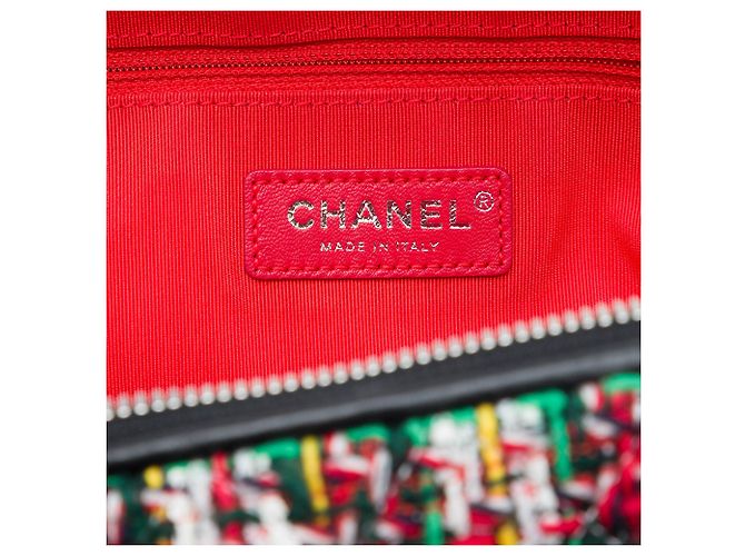 Camera Borsa a tracolla Chanel Red Tweed Street Allure Rosso - vista 5