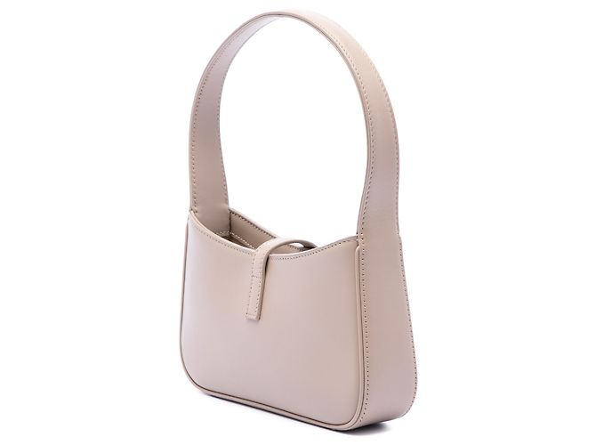 Saint Laurent Borsa mini Le 5 a 7 in pelle liscia marrone Beige - vista 2