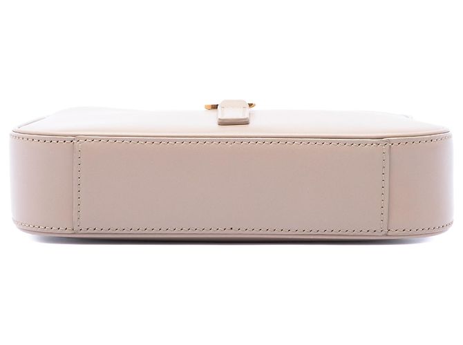 Saint Laurent Borsa mini Le 5 a 7 in pelle liscia marrone Beige - vista 3