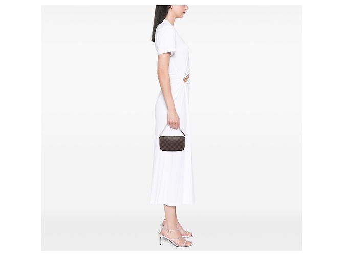 Louis Vuitton Marrone Damier Ebene Mini Pochette Accessoires - vista 5