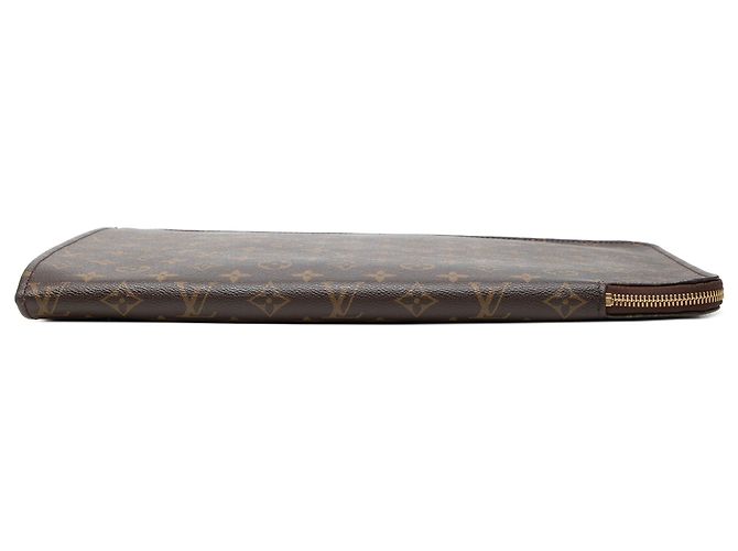 Louis Vuitton Poche Documents Portfolio Monogram Marrone - vista 3