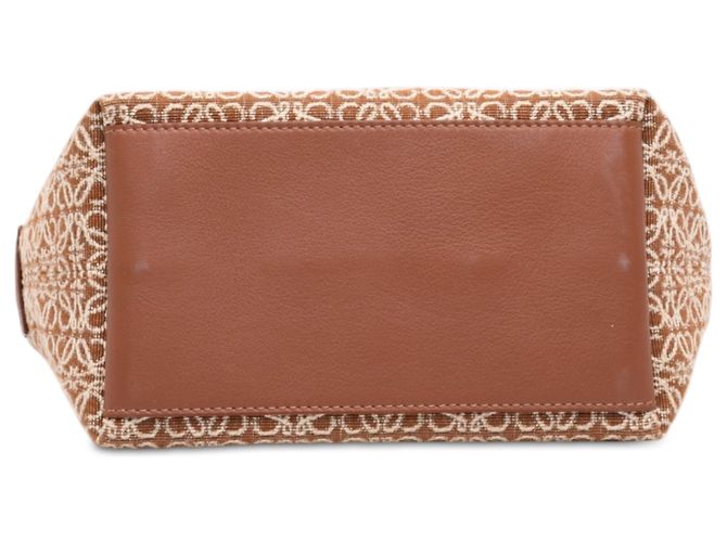 LOEWE Borsa Cubi in tela Anagram marrone Small - vista 3