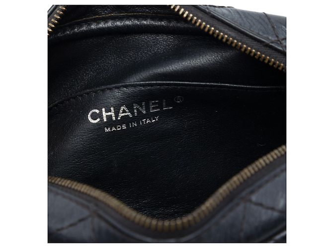 Borsa Camera Reissue Chanel in pelle di vitello invecchiato trapuntato nero mini - vista 5