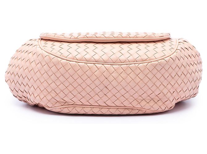 Bottega Veneta Borsa a tracolla con patta in nappa Intrecciato rosa - vista 3