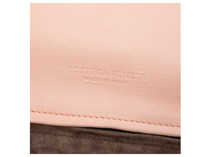 Bottega Veneta Borsa a tracolla con patta in nappa Intrecciato rosa - vista 5
