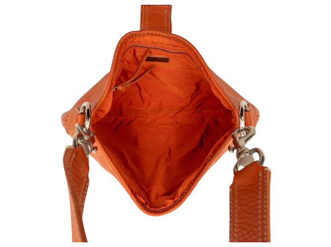 Borsa a tracolla Miu Miu in pelle granulata arancione - vista 4