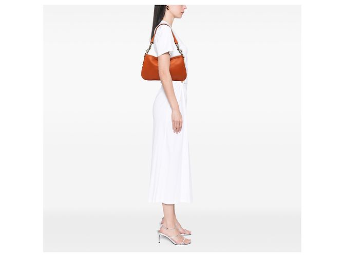 Borsa a tracolla Miu Miu in pelle granulata arancione - vista 7