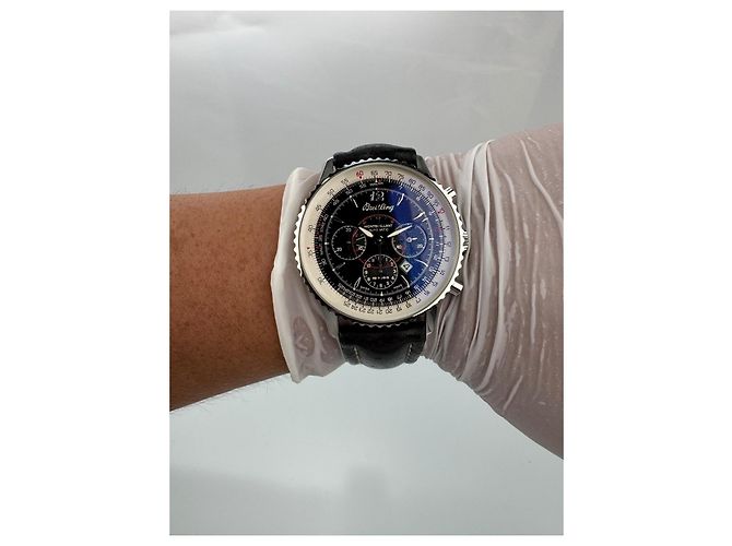 Breitling Navitimer Montbrillant A41330 Quadrante Nero Automatico 38mm Silver hardware - vista 12
