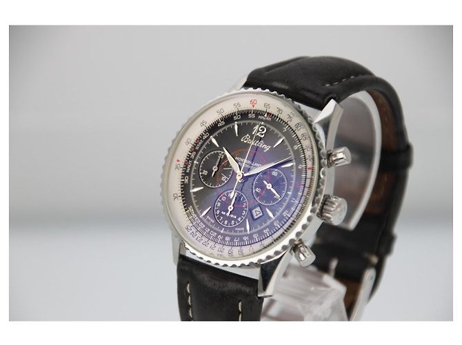 Breitling Navitimer Montbrillant A41330 Quadrante Nero Automatico 38mm Silver hardware - vista 2