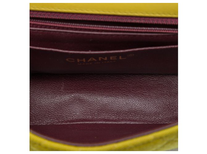 Chanel Yellow Mini Jersey Chic With Me Flap Giallo - vista 4