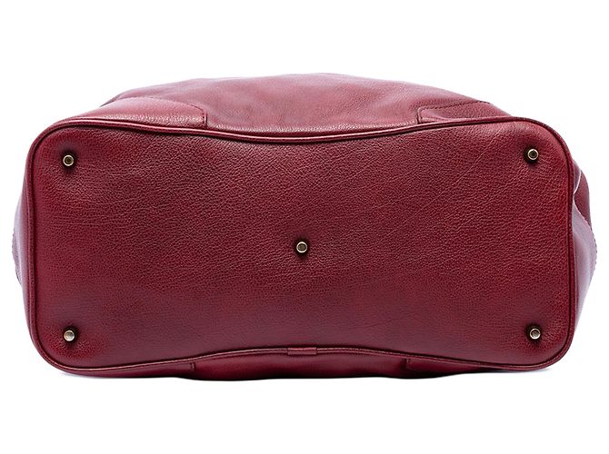 Borsa Bartow in pelle rossa Burberry Rosso Bordò - vista 3