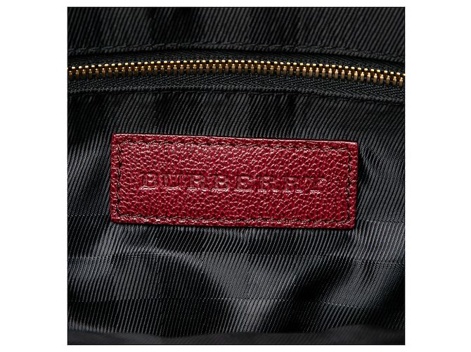 Borsa Bartow in pelle rossa Burberry Rosso Bordò - vista 5