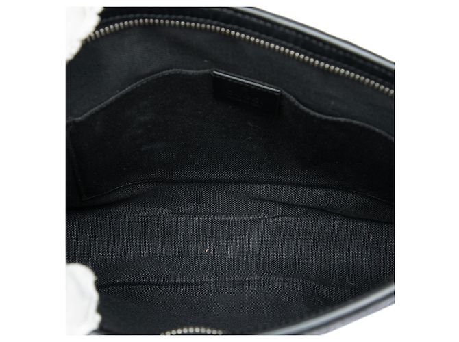 Clutch Gucci Black GG Supreme Web Nero - vista 4