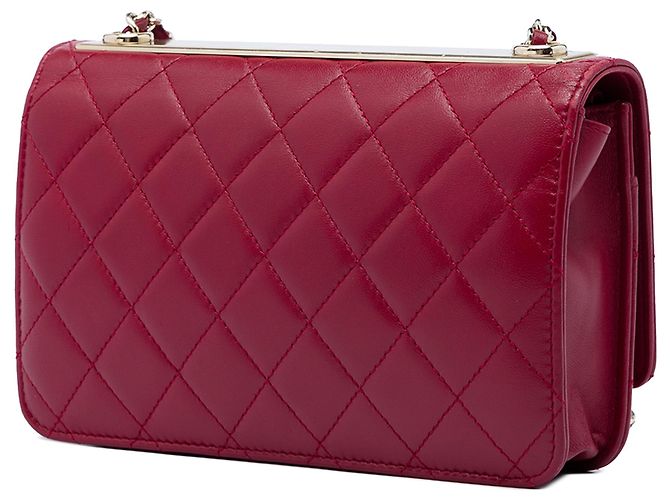 Chanel Red gestepptes Lammleder Trendy CC Wallet On Chain Rot - Ansicht 2