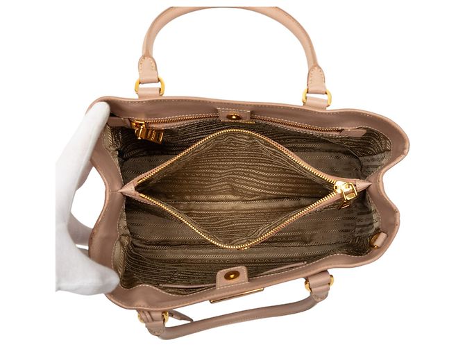 Borsa Prada Brown Large Saffiano Lux Galleria Marrone Carne - vista 4