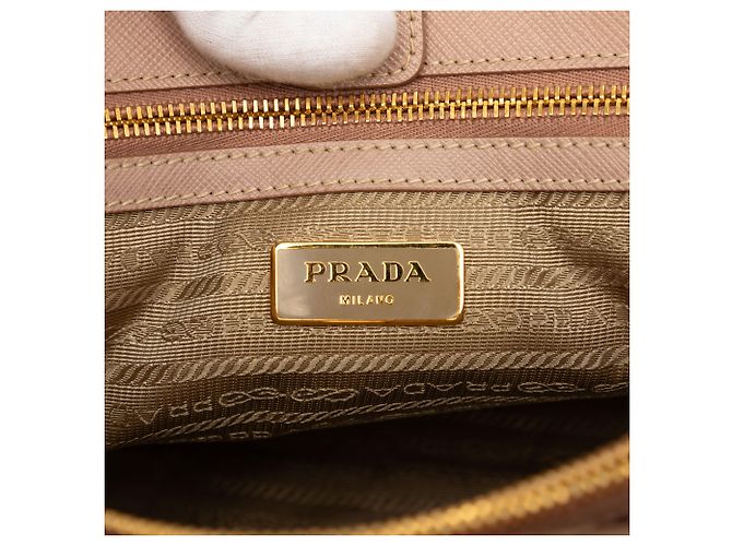 Borsa Prada Brown Large Saffiano Lux Galleria Marrone Carne - vista 5