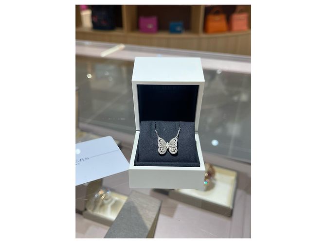Collana Butterfly in Diamante De Beers Argento - vista 2