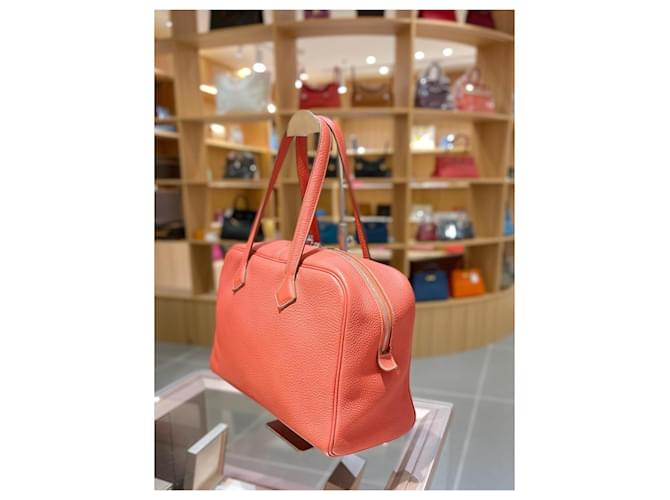 Borsa a tracolla Victoria Hermès Arancione - vista 4
