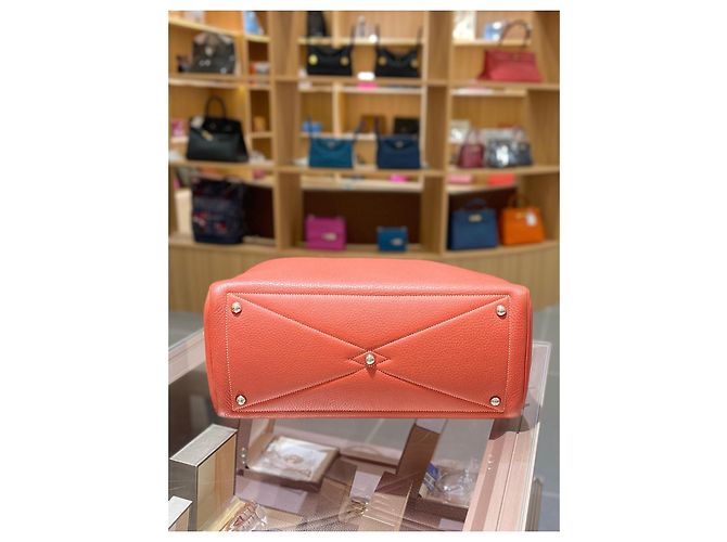 Borsa a tracolla Victoria Hermès Arancione - vista 5