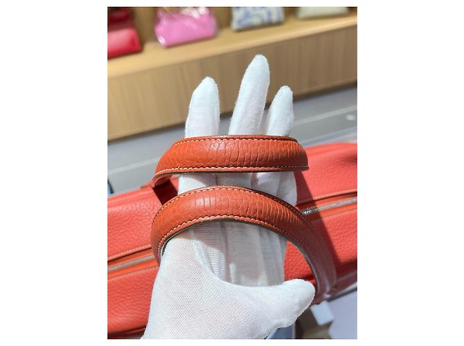 Borsa a tracolla Victoria Hermès Arancione - vista 8