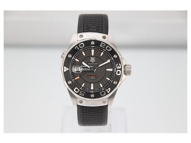 TAG Heuer Aquaracer Calibre 5 500M WAJ2110 Quadrante nero Automatico 43mm Grigio Silver hardware - vista 13