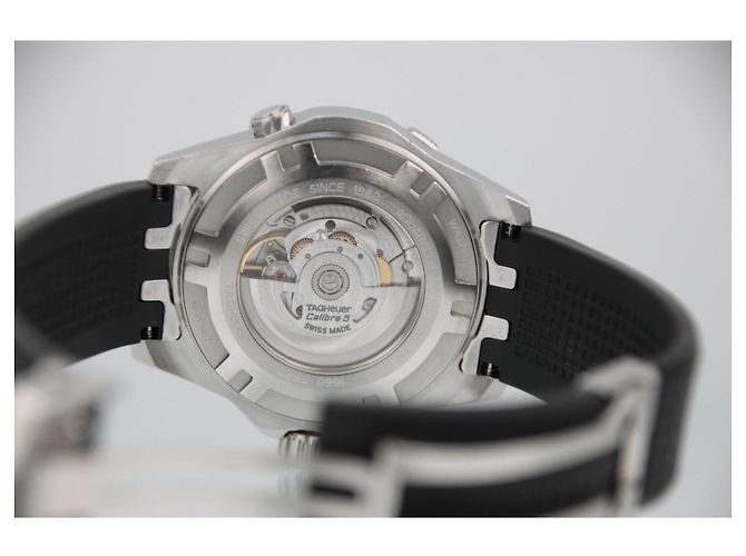 TAG Heuer Aquaracer Calibre 5 500M WAJ2110 Quadrante nero Automatico 43mm Grigio Silver hardware - vista 8