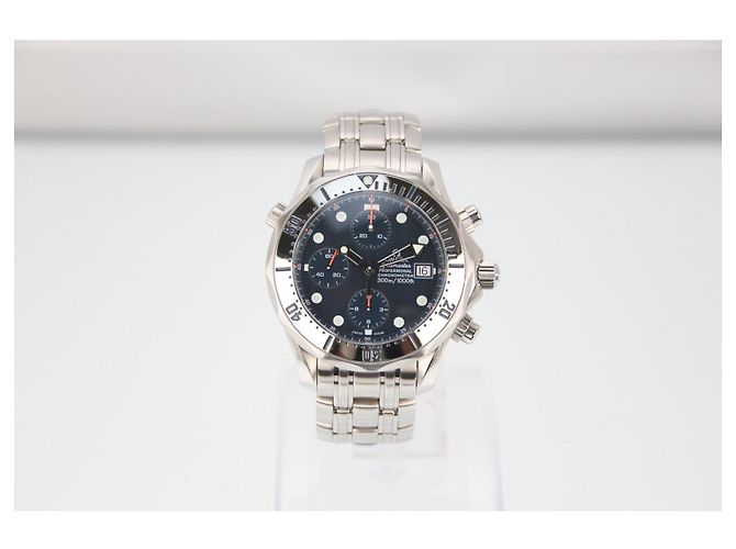 Omega Seamaster Professional 300 Chronograph 2598.80 Quadrante Blu Automatico 41.5mm Nero Silver hardware - vista 14
