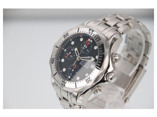 Omega Seamaster Professional 300 Chronograph 2598.80 Quadrante Blu Automatico 41.5mm Nero Silver hardware - vista 2