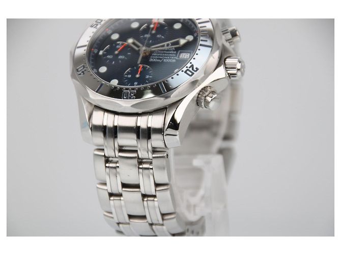 Omega Seamaster Professional 300 Chronograph 2598.80 Quadrante Blu Automatico 41.5mm Nero Silver hardware - vista 5
