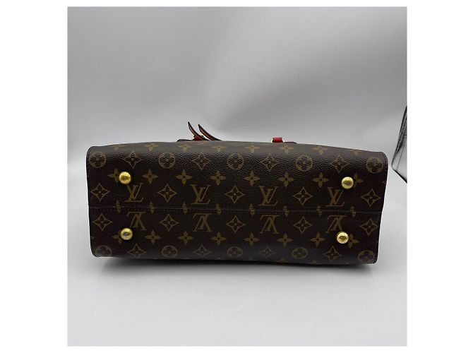 Borsa a tracolla Louis Vuitton Tuileries Besace Color Block Marrone Nero Rosso - vista 3