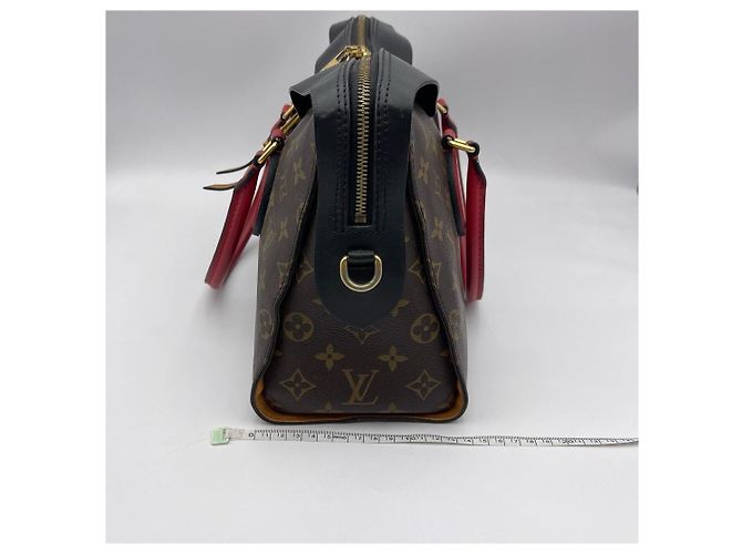 Borsa a tracolla Louis Vuitton Tuileries Besace Color Block Marrone Nero Rosso - vista 6