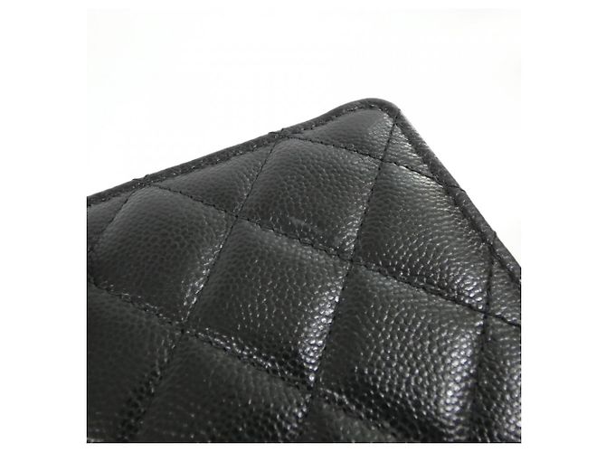 Cartera larga de piel de becerro granulada negra Chanel Negro - vista 5