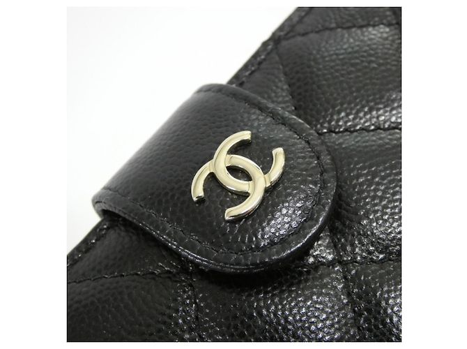 Cartera larga de piel de becerro granulada negra Chanel Negro - vista 7