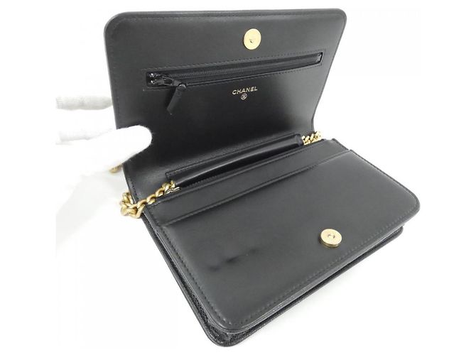 Catena per portafoglio Chanel Boy Line AP1117 Black Nero - vista 7