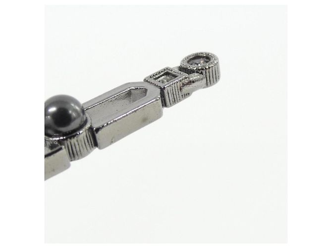 Orecchini a lobo Chanel Gray and Silver Marrone Argento - vista 3