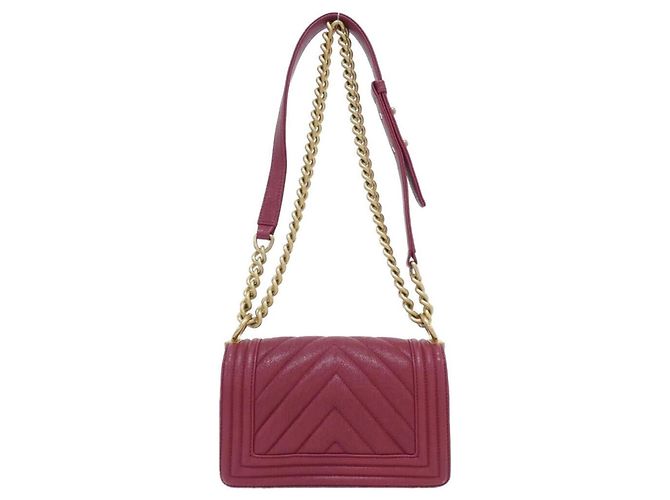 Chanel Boy Line 67085 Schultertasche Bordeaux - Ansicht 2