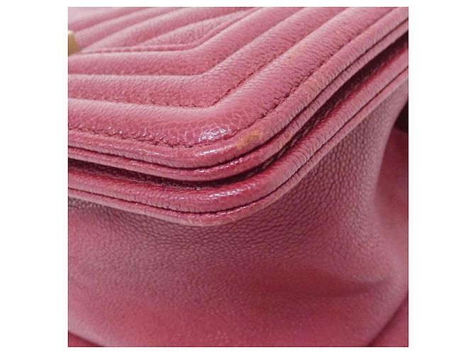 Chanel Boy Line 67085 Schultertasche Bordeaux - Ansicht 3